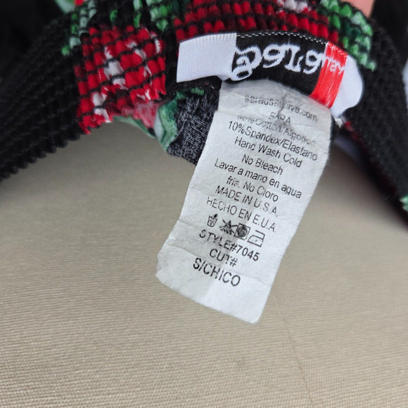 Vintage Floral Midi Full Skirt Size S Retro Pin Up Rockabilly Gothabilly Goth - Picture 8 of 8